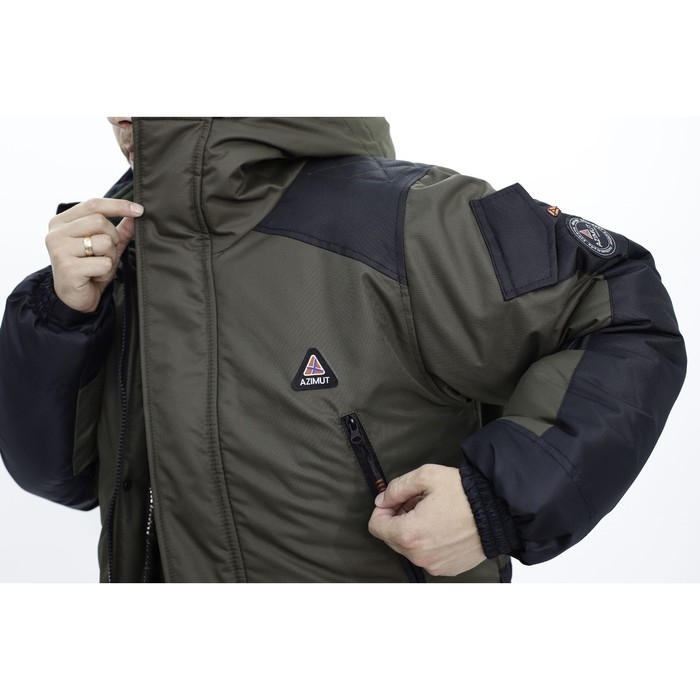 Костюм Костюм "ГОРКА Зимняя", taslan, размер 48, цвет хаки/чёрный