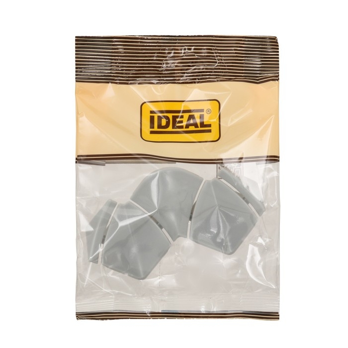 Набор комплектующих к плинтусу для столешницы "Идеал" Металлик серебристый Глянцевый