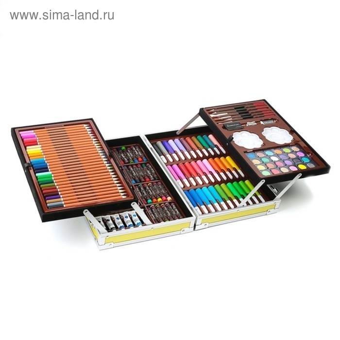 Набор для рисования складной, в чемоданчике голубой Набор для рисования складной, в чемоданчике голубой