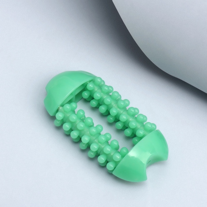 Массажёр для рук и ног, 14 колёс, 10, 5 5 см, цвет зелёный