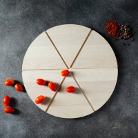 Доска для пиццы Adelica &laquo;Итальяно&raquo;, 6 кусков, d=32 см, толщина 1,8 см, берёза