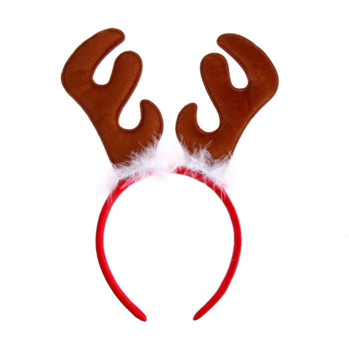 Карнавальный ободок &laquo;Рога&raquo;, с пухом