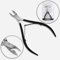 Кусачки маникюрные для кутикулы, двойная пружина, 11 см, длина лезвия - 8 мм, цвет серебристый/чёрный Кусачки маникюрные для кутикулы, двойная пружина, 11 см, длина лезвия - 8 мм, цвет серебристый/чёрный