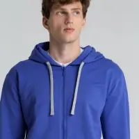 Толстовка на молнии с капюшоном Unit Siverga, ярко-синяя, размер 4XL