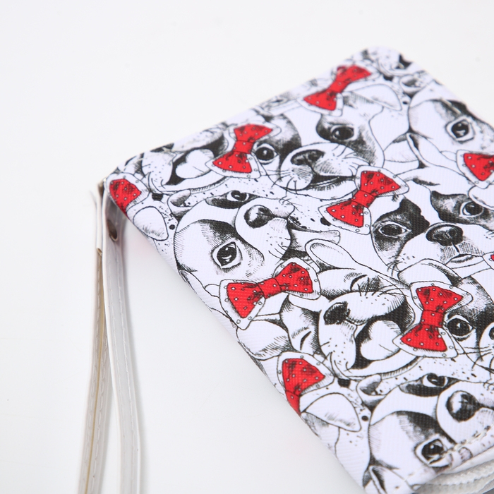 Кошелёк детский на молнии «Выбражулька», цвет белый/красный Кошелёк детский на молнии «Выбражулька», цвет белый/красный