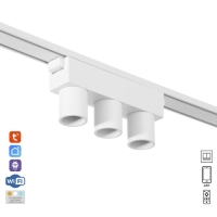 Светильник трековый ULTRA "Три бочонка" LED 6Вт 3000K-5700К CRI90 белый 12,2х2,6х5,5см Светильник трековый ULTRA "Три бочонка" LED 6Вт 3000K-5700К CRI90 белый 12,2х2,6х5,5см