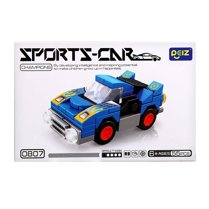 Конструктор Гонка «Спорткар», 55 деталей Конструктор Гонка «Спорткар», 55 деталей