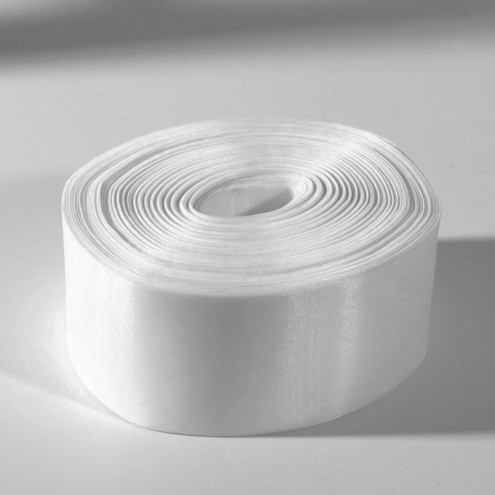 Лента капроновая, 50 мм, 100 &plusmn; 5 м, цвет белый