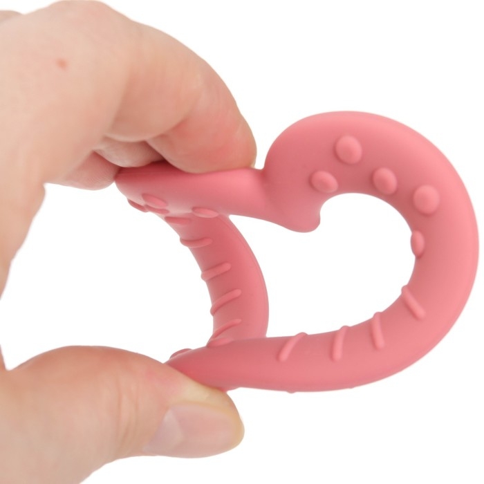 Прорезыватель силиконовый «Сердечко», цвет розовый, Mum&Baby Прорезыватель силиконовый «Сердечко», цвет розовый, Mum&Baby