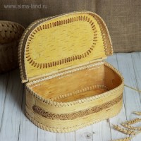 Батонница &laquo;Узор&raquo;, на шарнире, 32&times;18&times;11 см, береста