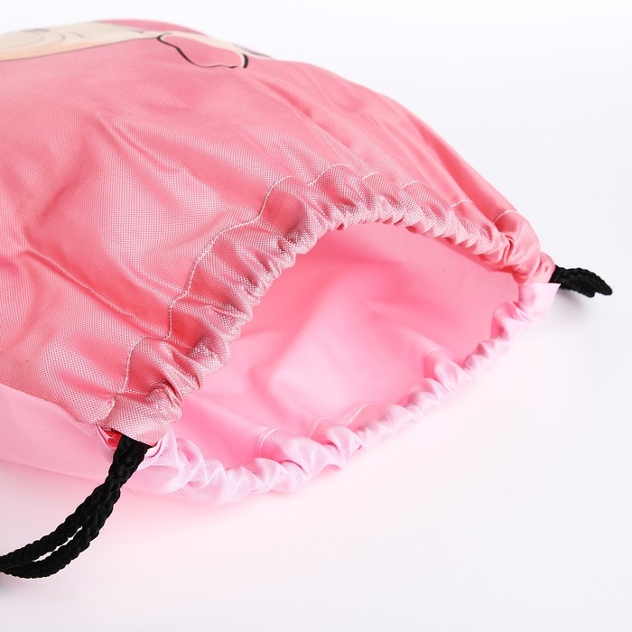 Мешок для обуви на шнурке, цвет розовый