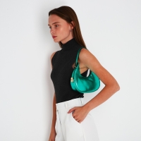 Сумка-багет на молнии, цвет зелёный Сумка-багет на молнии, цвет зелёный