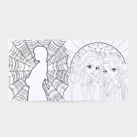 Хэллоуин. Раскраска-антистресс &laquo;Готические подружки&raquo;, 21 х 21 см
