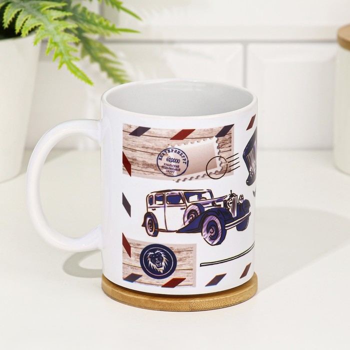 Кружка сублимация "Настоящий джентельмен!" 320 мл, с нанесением