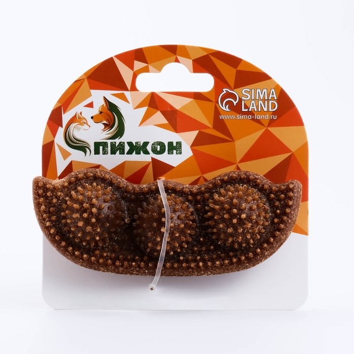 Игрушка для собак Игрушка для собак "Горох", TPR+Бамбук, массажная, 14 х 3,5 х 5 см