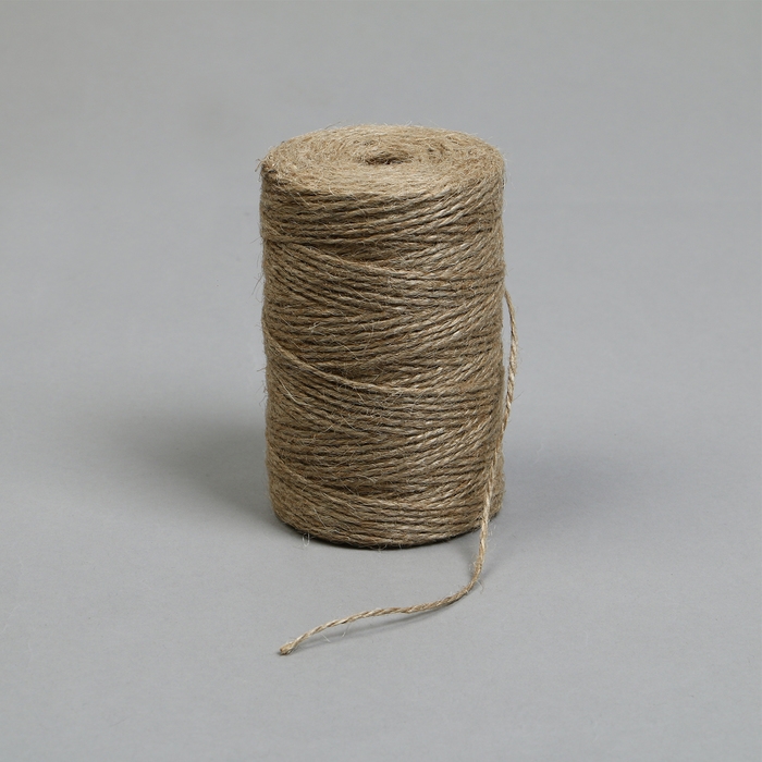 Шпагат джутовый для подвязки растений, 200 м, 1200 текс, 2 нити, джут, Greengo