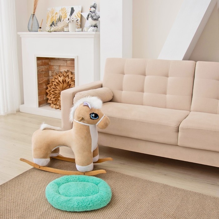 Лежанка для собак и кошек &laquo;Уют&raquo;, мягкий мех, 45 х 35 х 11 см, мятная