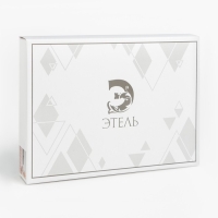 Покрывало хлопковое Этель &laquo;Узоры&raquo; 200х240&plusmn;5 см, цвет серый, 100%хлопок, 300гр/м2