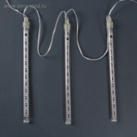 Гирлянда &laquo;Сосульки&raquo; 2.4 &times; 0.2 м, IP44, прозрачная нить, 96 LED, свечение белое с эффектом стекания, 12 В