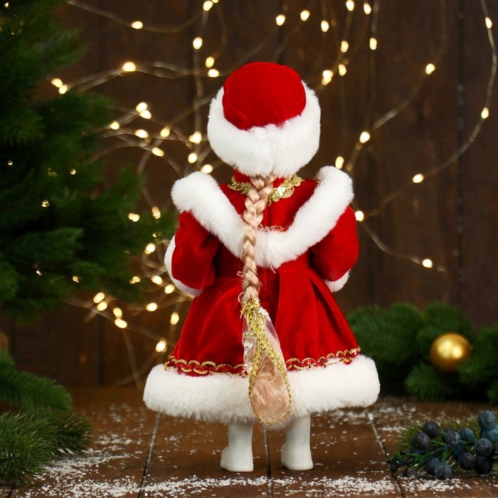 Снегурочка Снегурочка "В пышной шубке" 14х30 см, красный