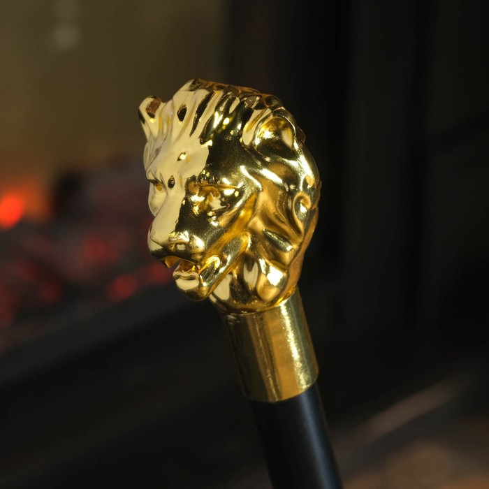 Сувенирное изделие Трость с кинжалом, клинок 31см, набалдашник Лев, 92 см
