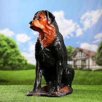 Садовая фигура "Ротвейлер сидя" большой 22х40х65см Садовая фигура "Ротвейлер сидя" большой 22х40х65см