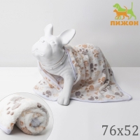 Плед для животных "С любовью", 76 х 52 см, белый Плед для животных "С любовью", 76 х 52 см, белый