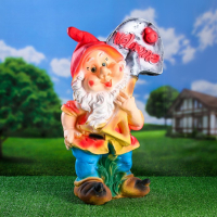 Садовая фигура "Гном с лопатой ВЕЛКОМ" 38х31х70см большой МИКС Садовая фигура "Гном с лопатой ВЕЛКОМ" 38х31х70см большой МИКС