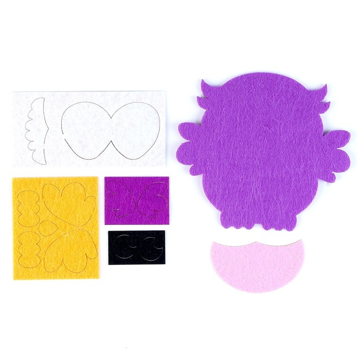 Аппликация из фетра для малышей &laquo;&lrm;Мудрая совушка&raquo;&lrm;, 15 х 10 см