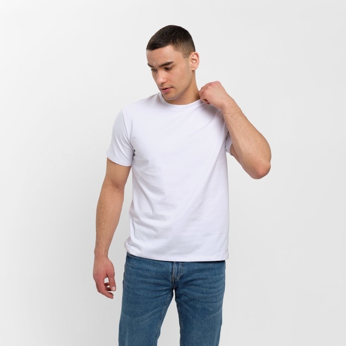 Футболка мужская MINAKU REGULAR FIT: цвет белый, р-р 48