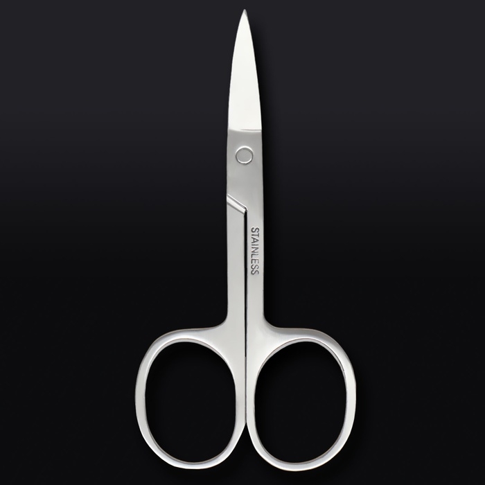 Ножницы маникюрные «Premium», загнутые, широкие, 9 см, на блистере, цвет серебристый Ножницы маникюрные «Premium», загнутые, широкие, 9 см, на блистере, цвет серебристый