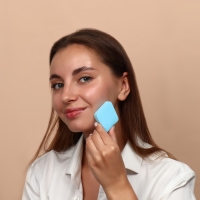 Спонжи для макияжа &laquo;Ромбы&raquo;, набор - 4 шт, 6,5 &times; 5 см, разноцветные