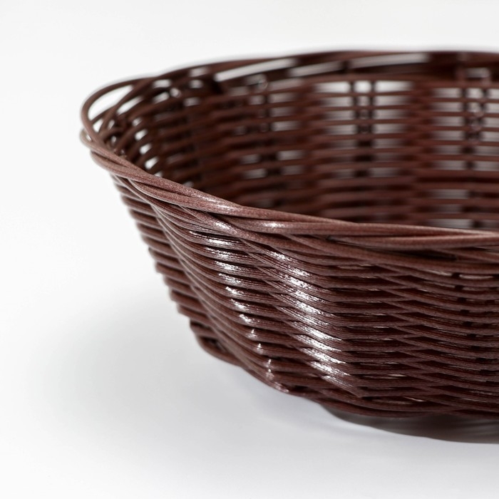 Корзинка для подачи Доляна &laquo;Шоко&raquo;, 20&times;20&times;7 см, цвет коричневый