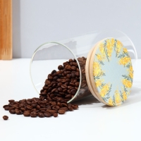 Банка для хранения сыпучих продуктов и круп &laquo;Нежная мимоза&raquo;, 950 мл