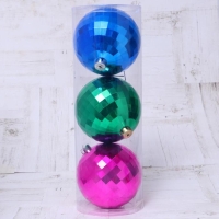 Набор шаров пластик d-15 см, 3 шт "Диско-хит" микс