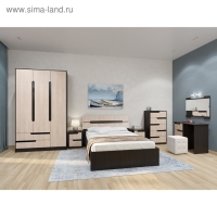 Комод Гавана, 600x430x1070, Венге/Дуб молочный