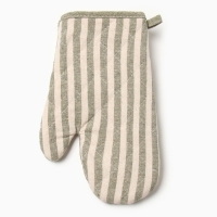 Набор кух.Доляна Полоса цв.зеленый,варежка-прих.25х17см, прихватка 17х17 50% п/э 50% хл