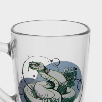 Кружка стеклянная кофейная «Змеи», 300 мл, МИКС Кружка стеклянная кофейная «Змеи», 300 мл, МИКС