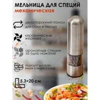 Мельница для специй Доляна «Капля», 20×5,3 см Мельница для специй Доляна «Капля», 20×5,3 см