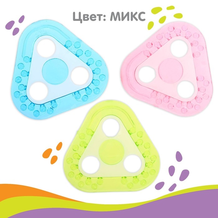 Прорезыватель силиконовый «Треугольник», цвет МИКС, Крошка Я Прорезыватель силиконовый «Треугольник», цвет МИКС, Крошка Я