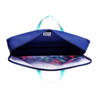 Папка для чертежей и рисунков А3, 470 х 350 х 75 мм, с ручками, текстильная, ПМД 3-20-4 "Неоновые бабочки" (тесьма) 71719