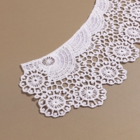 Воротник пришивной, гипюровый, 22 &times; 6,5 см, цвет белый