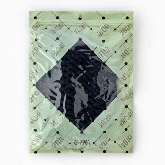 Авоська 20 х 30 см, ручка 10 см, клетка 1.5 см, черная