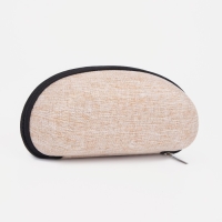 Футляр для очков на молнии, длина 17 см, цвет бежевый