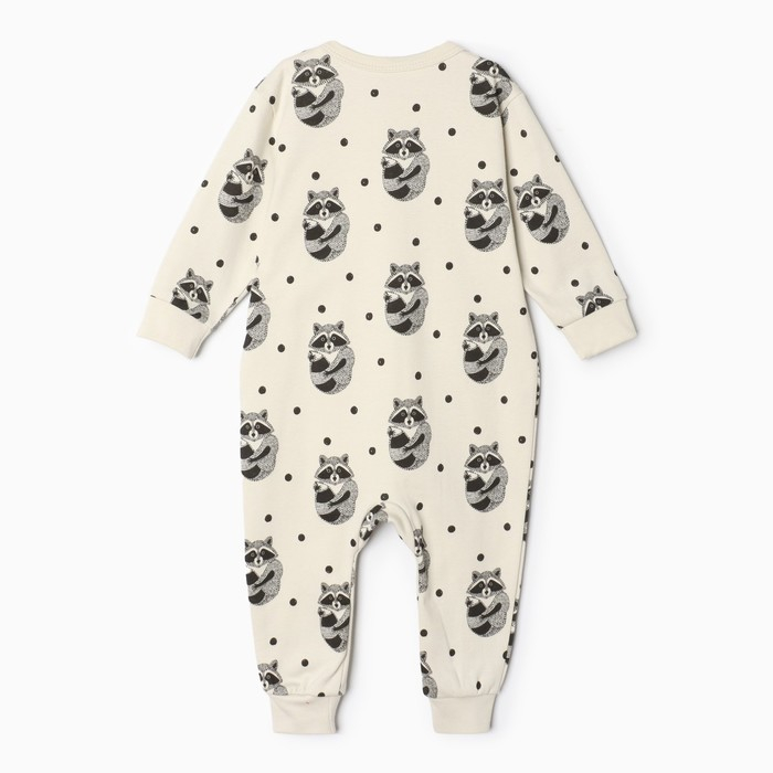 Комбинезон «Енот» Крошка Я, цвет белый, рост 56-62 см Комбинезон «Енот» Крошка Я, цвет белый, рост 56-62 см