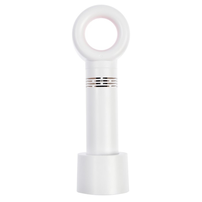 Портативный вентилятор LuazON LOF-06, безлопастный, 3 скорости, 800 мАч, белый Портативный вентилятор LuazON LOF-06, безлопастный, 3 скорости, 800 мАч, белый