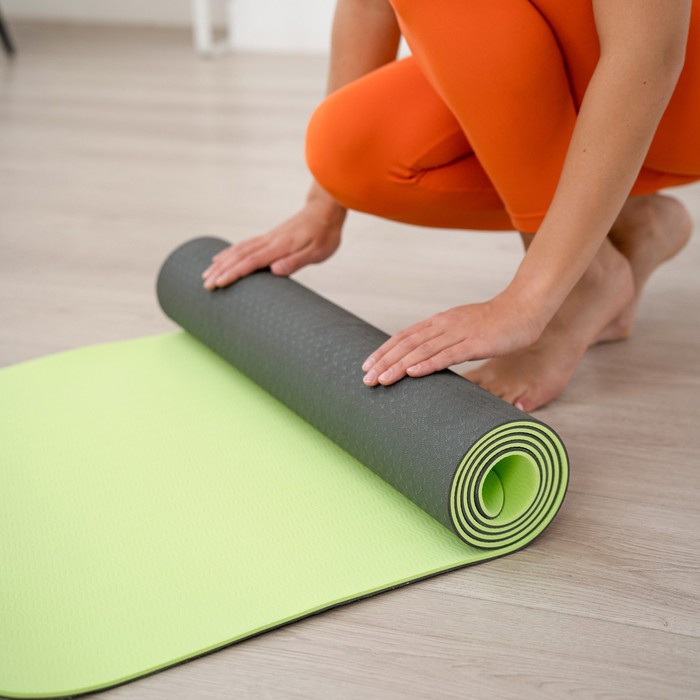 Коврик для йоги Sangh, 183&times;61&times;0,6 см, цвет тёмно-зелёный