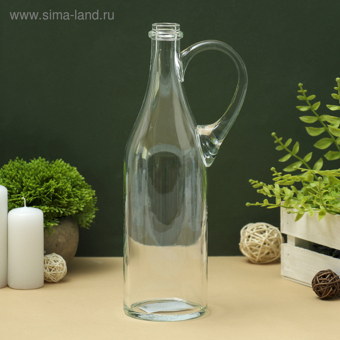 Бутыль Бутыль "Литр" с ручкой, H=31см, V=1 л, d нар.2,9мм, d внутр.1,9мм прозрачная