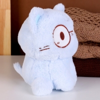 Мягкая игрушка &laquo;Кот&raquo; в очках, 20 см, цвет голубой