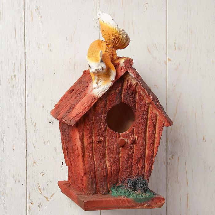 Подвесной декор Подвесной декор "Скворечник с белкой" 28х17см